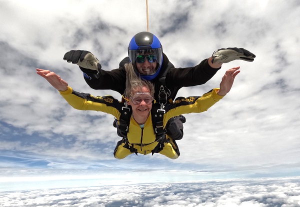 Marian Gilpin during her sykdive