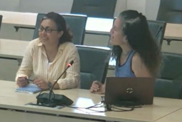 Esra Koroglu and Ayse Ozer at the licensing hearing