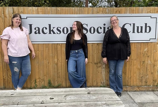 Club manager Tracy Ann Goodrich and colleagues Bobbie Stokes and Donna Kiff at the Jackson Social Club closing party