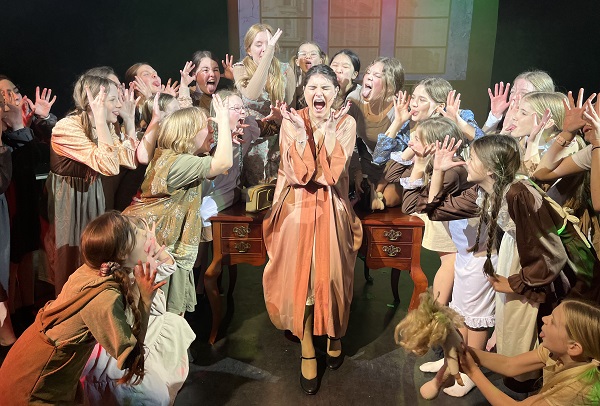 The cast of Brimsham Green School's production of Annie