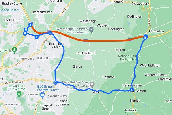 M4 closure official diversion route