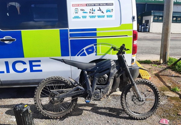 The Sur-Ron electric bike seized by police
