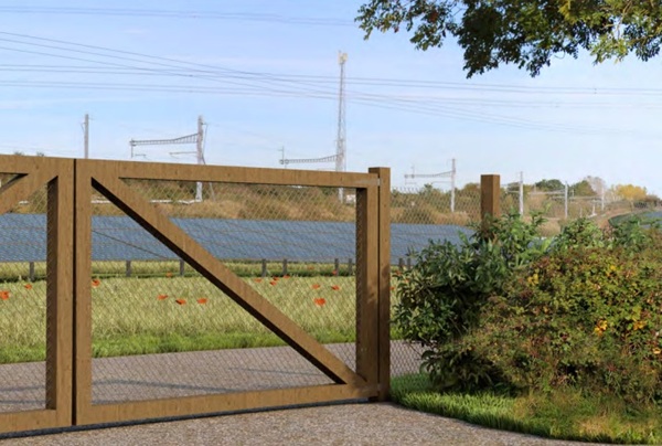 CGI of the solar farm at Mousewell Farm near Yate