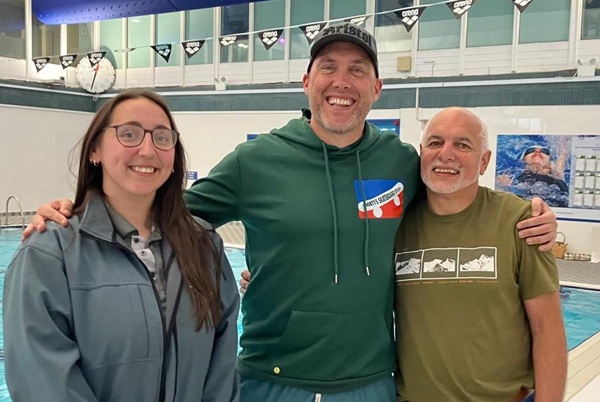 Ashlee Purnell and Peter Halliday with Radio Bristol presenter Joe Sims. Picture: BBC