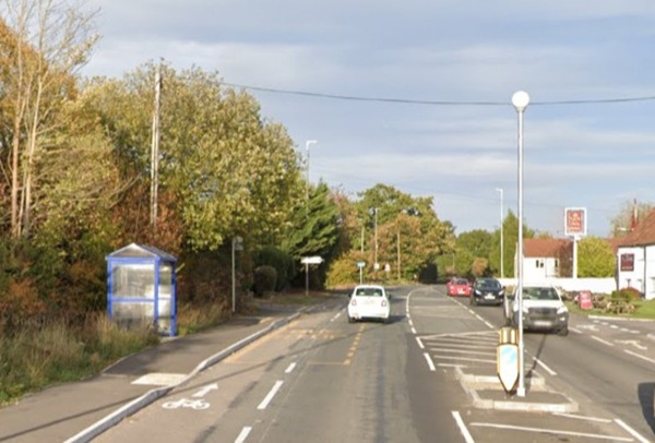 The bus stop on Badminton Road, Mayshill