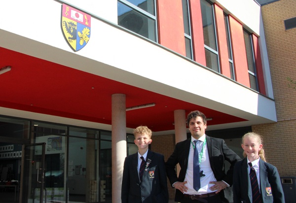 Yate Academy head Eddie Rakshi with pupils